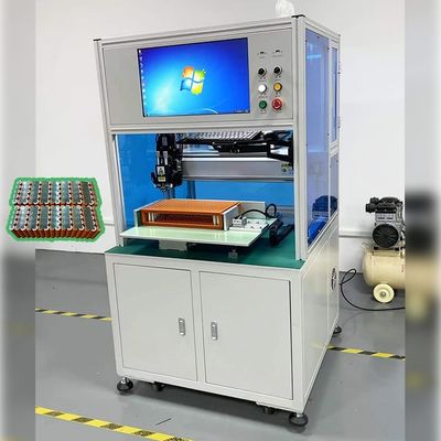 좋은 가격 18650년 21700년 원통 모양 세포를 위한 단 하나 옆 자동적인 건전지 팩 점용접 기계 온라인으로