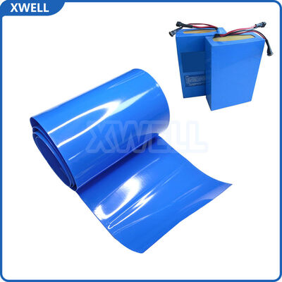 좋은 가격 리튬 전지 팩 외부 절연 보호를 위한 파란 PVC 열 수축 포장 영화 150mm 폭 200m 목록 120℃ 온라인으로